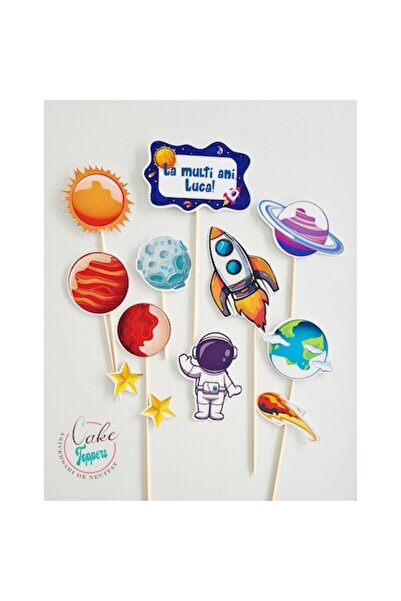 Aniversari de Neuitat Set de decor pentru tort cu planetă și astronaut