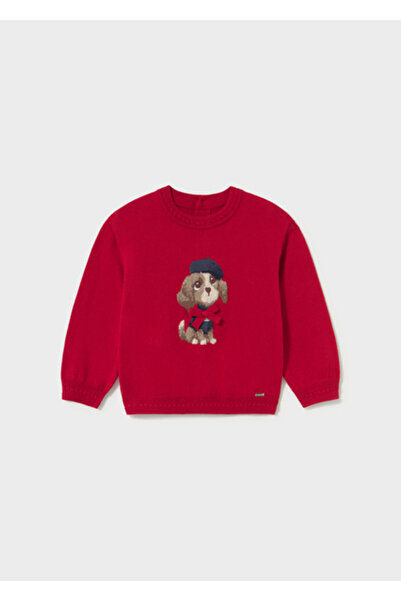 MAYORAL Baby Girl Embroidered Red Sweater 2385
