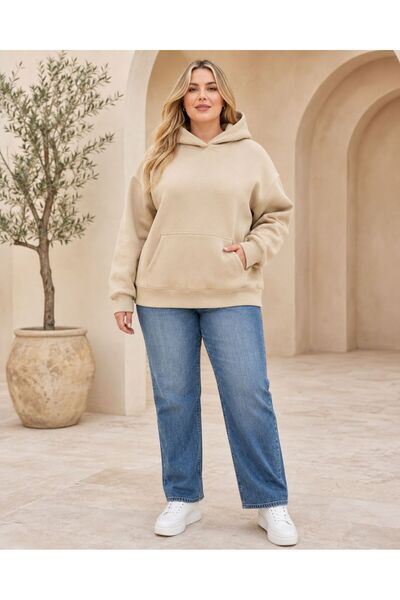 ZEMLİYA Unisex Oversize Φούτερ με κουκούλα σε casual street style