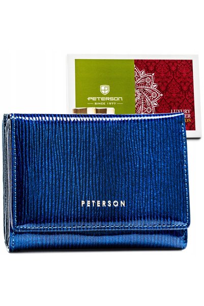 Peterson Portofel de damă, capacitate mică, piele naturală, RFID, original