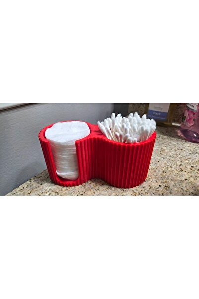 DU&ER Cotton and Ear Swab Organizer Pad and Swab Holder Bathroom Organizer