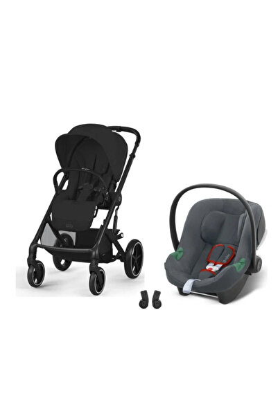 Cybex Balios S Lux Travel Sistem | Black Moon Black & Aton Steel Grey
