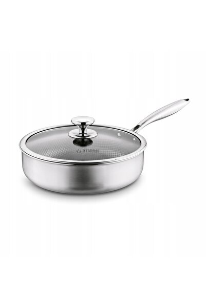 Starke Pro Tigaie adâncă cu inducție, Capac mare, Linesta Steel 28x8 cm