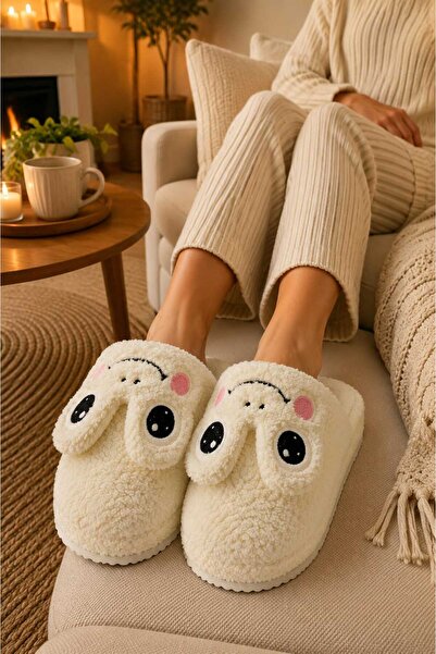 Slipcat Women's Cute Frog Patterned Winter Soft Plush House Slippers