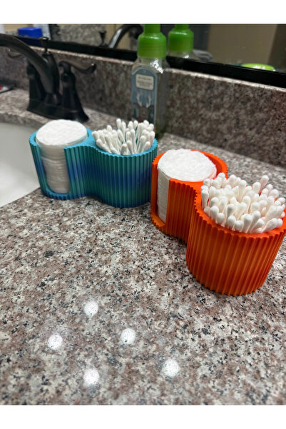 DU&ER 2-Pack Cotton and Ear Swab Organizer Pad and Swab Holder Bathroom Organ...