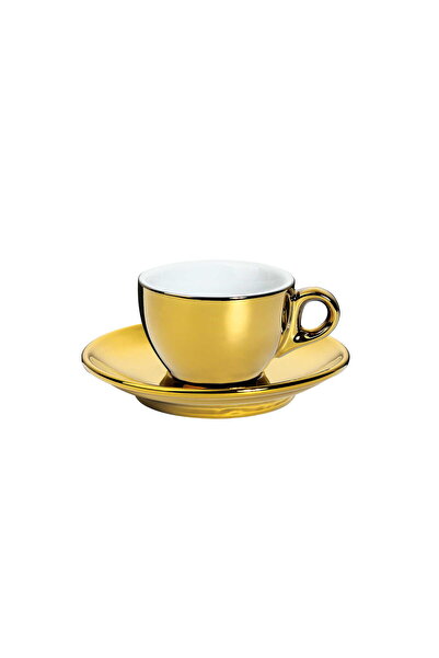 Cilio Ceașcă pentru espresso cu suport 0,05 L culoare aurie