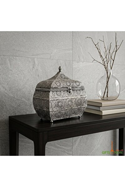 PANALI PNL-MG127 L صندوق معدني أسود للزينة