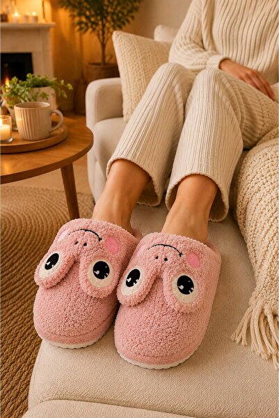 Slipcat Women's Cute Frog Patterned Winter Soft Plush House Slippers