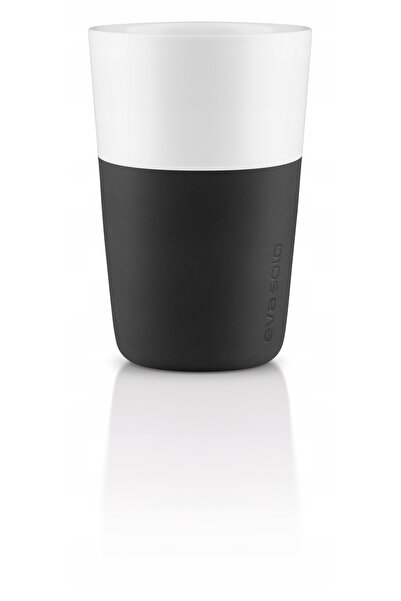 EVA SOLO Set de 2 căni pentru Caffe Latte 360 ml (Alb-Negru)
