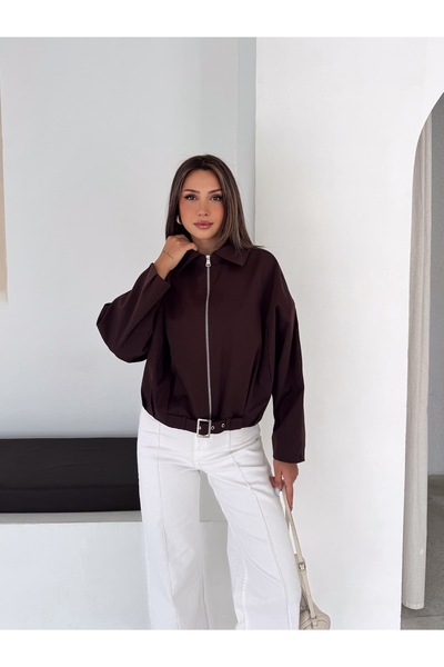 Ekim Store Belted Bomber Zippered Trench Jacket