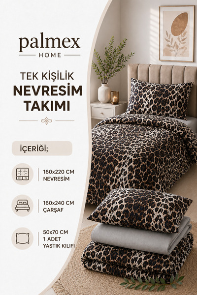 Palmex Home Single Size Winterfell Cotton Bedding Set (Duvet Cover - Sheet - ...