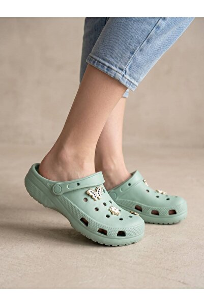 İYİSİNDEN SHOES Önü Kapalı Hastane Sabo İş Günlük Doktor Taşlı Plastik Terlik