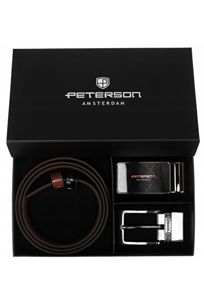 Peterson Set elegant de curele din piele pentru bărbați, 4-în-1, cadou pentru...
