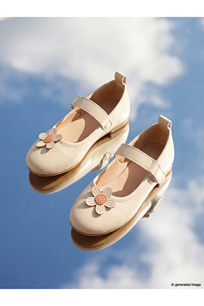 LC Waikiki Alita City Lcw Steps Beige Girls' Ballet Flats with a Difference