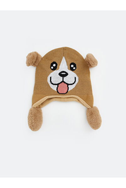 LC Waikiki Lcw Accessories Beige Boy's Beret with Dog Figure