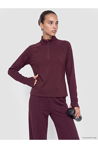 LC Waikiki Alita City Farkıyla Koor Sport Plum Raschel Plain Narrow & Slim Wo...