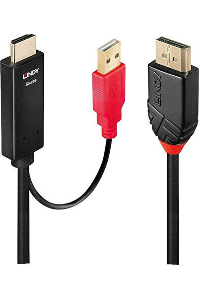 LİNDY Καλώδιο mini DisplayPort αρσενικό - HDMI αρσενικό 2μ Μαύρο (41426)