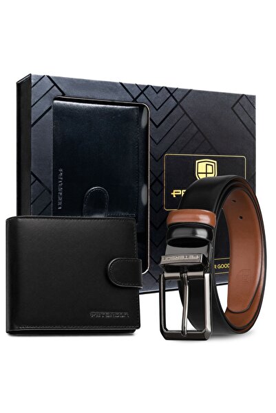 Peterson Set cadou: portofel din piele, curea reversibilă, elegant