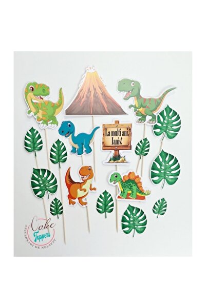 Aniversari de Neuitat Set de decoratiuni pentru tort cu dinozauri