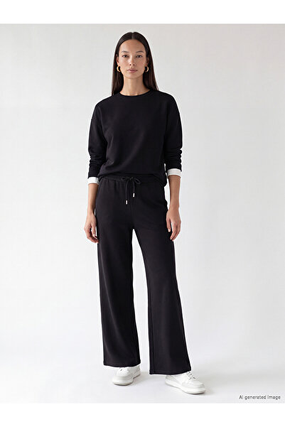 LC Waikiki Lcw Everyday Black Soft Touch Women's Sweatpants