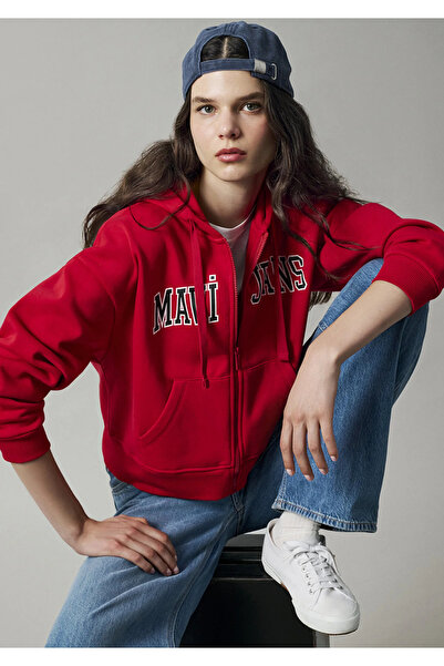 Mavi Jeans Hooded Red Sweatshirt 1S10587-86417