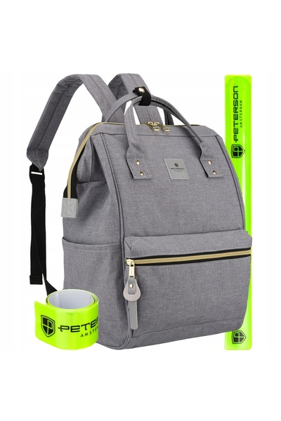 Peterson Rucsac de laptop pentru femei, urban sport, gri avion