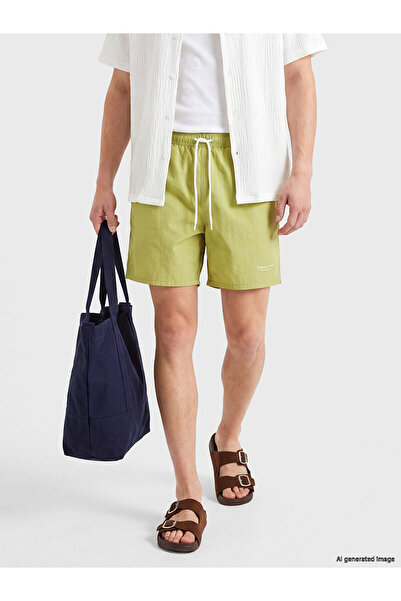 LC Waikiki Lcw Swimwear Green Short Length Printed Men's Swim Shorts