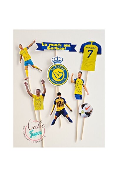Aniversari de Neuitat Set de decor pentru tort Cristiano Ronaldo CR7, dimensi...
