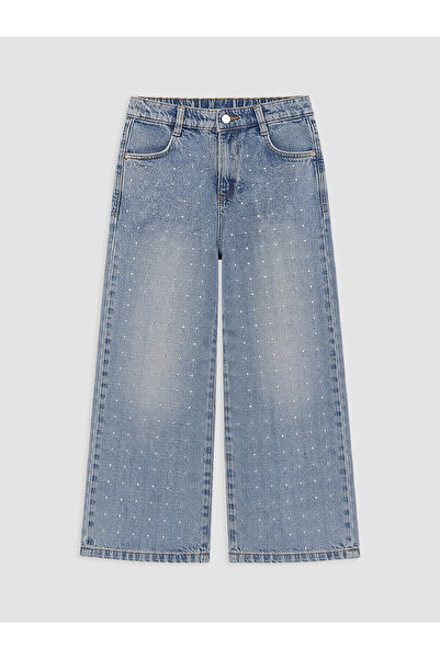 LC Waikiki Lcw Kids Indigo Stone Wideleg Girls' Jean Pants