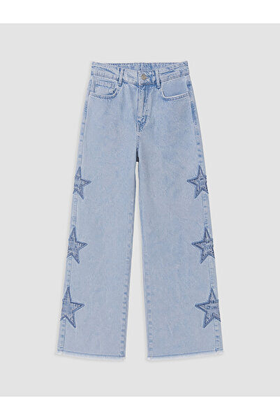 LC Waikiki Wideleg embroidered girl's jean pants