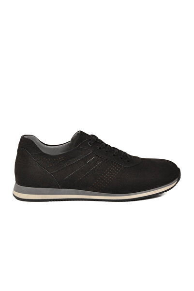 AYK'S Black Large Size Lace-Up Genuine Leather Men's Casual Shoes 2217