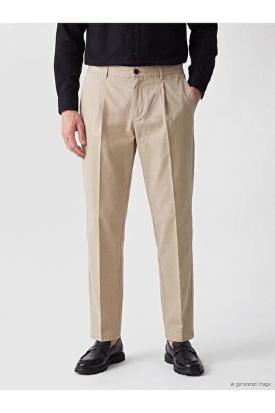 LC Waikiki Southblue Beige Regular Fit Men's Trousers