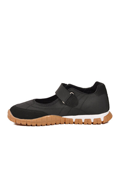 noka Black Velcro Comfortable Soft Sole Women's Casual Shoes Talya