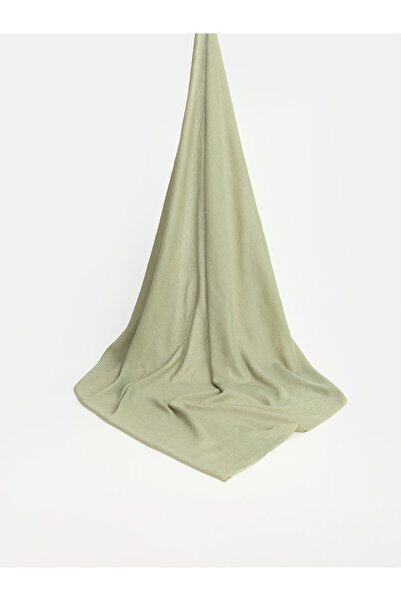 LC Waikiki Nevavm Farkıyla Lcw Accessories Green Satin Plain Women's Shawl