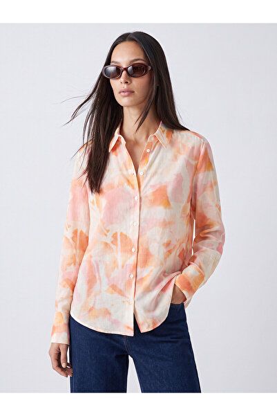LC Waikiki Lcw Everyday Pink Patterned Women's Shirt