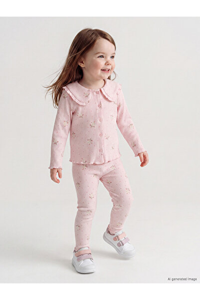 LC Waikiki Lcw Baby Pink Baby Collar Floral Baby Girl Set