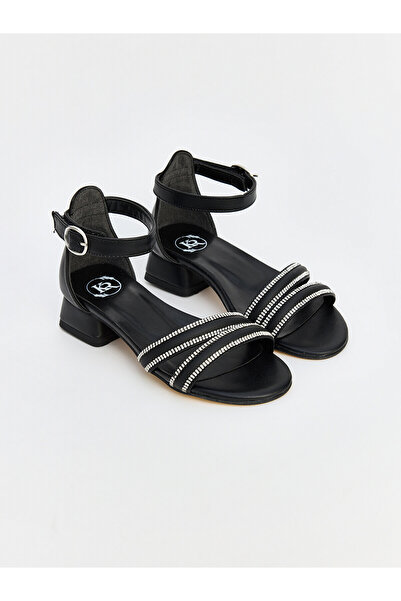 LC Waikiki Two Mt Shop Quality Koor Black Thick Heel Girls' Heeled Shoes