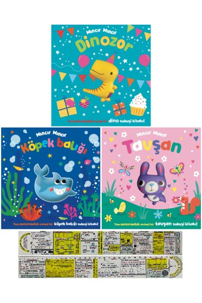 Beta Yayınları Mıncır Mıncır Sukuşi Kitaplar 3'lü Set / Dinozor - Köpek Balığ...