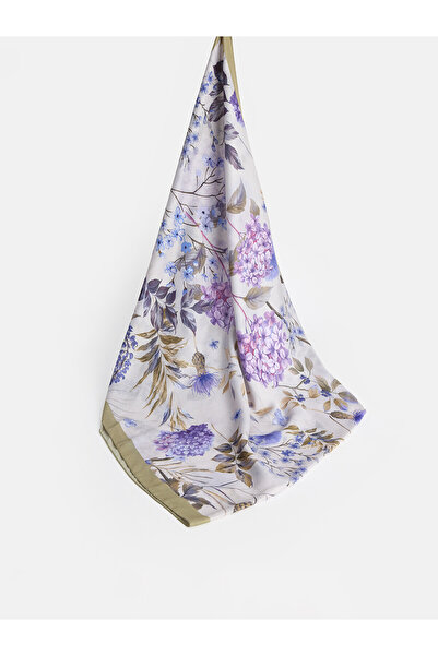 LC Waikiki Nevavm Farkıyla Lcw Accessories Ecru Voile Floral Women's Shawl