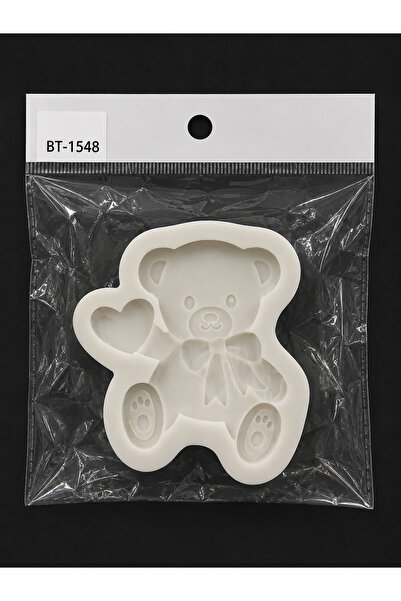Adana Pasta Malzemeleri Bt-1548 Bear Model Heart-Shaped Silicone Mold 8 X 7 cm