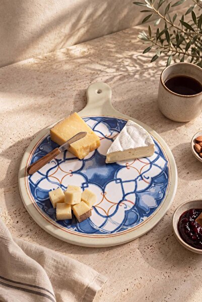Rivaİstanbul Wave Flow Reactive Cheese Presentation Plate 26 cm