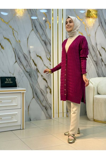 NY Mehlika Exclusive سترة نيو مهليكا بنمط ملتف مزخرف 3352