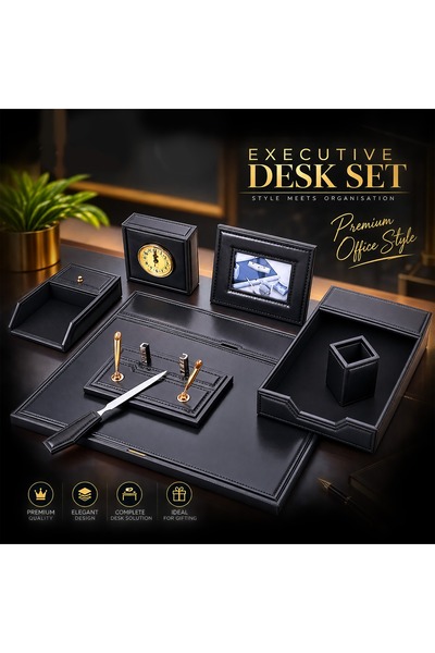 COSMIC PU Desk Sets 8 Pcs (Black)