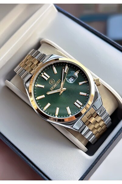 Homies New Season - Gold Silver Green Color - Men's Wristwatch - with Bracele...