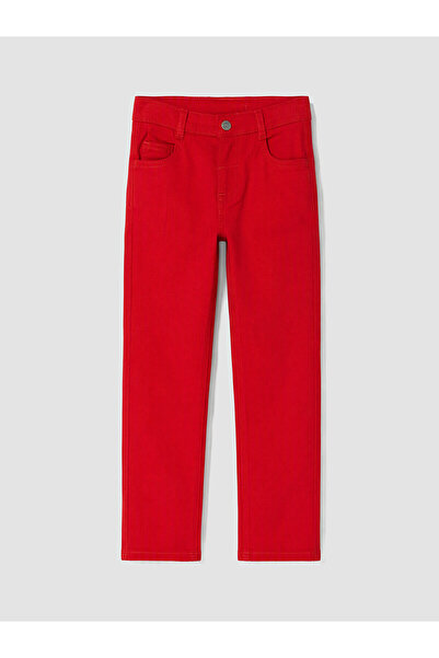 LC Waikiki Lcw Kids Red Regular Fit Boys Gabardine Trousers