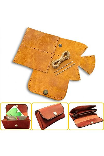 ipekbazaar DIY Perga Leather Card Holder Craft Kit, Do-It-Yourself Handmade H...