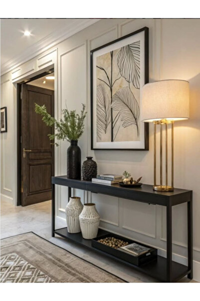 lawhat Abstract Painting Inspired by Nature, Combining Flowing Botanical Line...