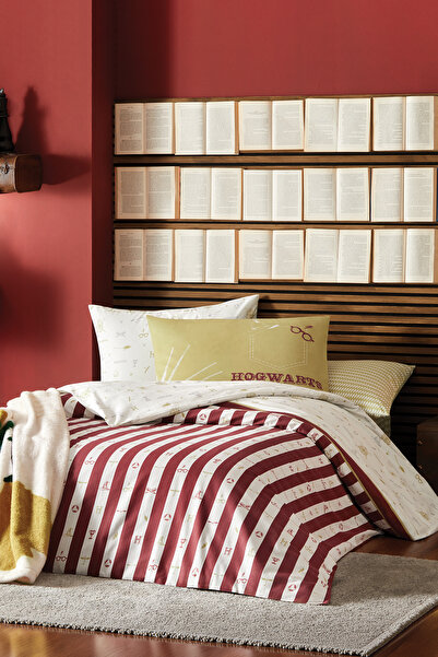 Puffy Harry Potter Snitch 100% Cotton Double Duvet Cover Set - Red