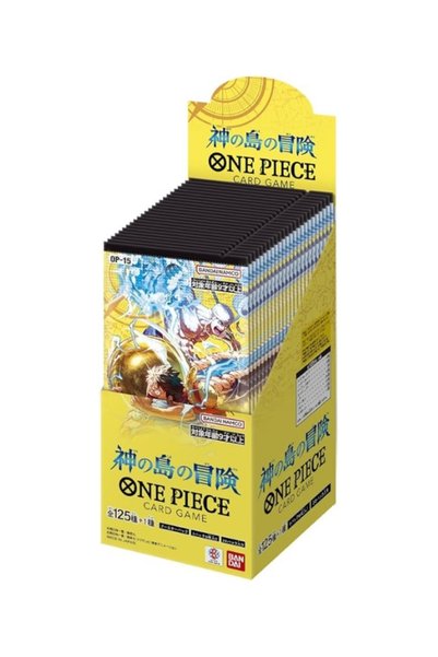 Bandai Namco One Piece Card Game OP-15 The Adventure of The Island of God Booster Pack – Japanese Version, 6 Cards per Pack