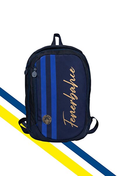 Fenerbahçe Gold Print Detailed Backpack